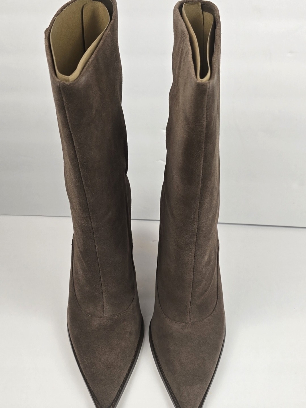 Vince Camuto Taupe Suede Pointed-Toe Knee-High Boots Size 12M NWT